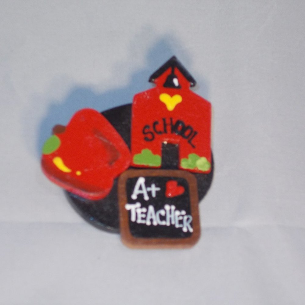 A+ Teacher accessory pin approximately 2 1/4" x 2 1/4"